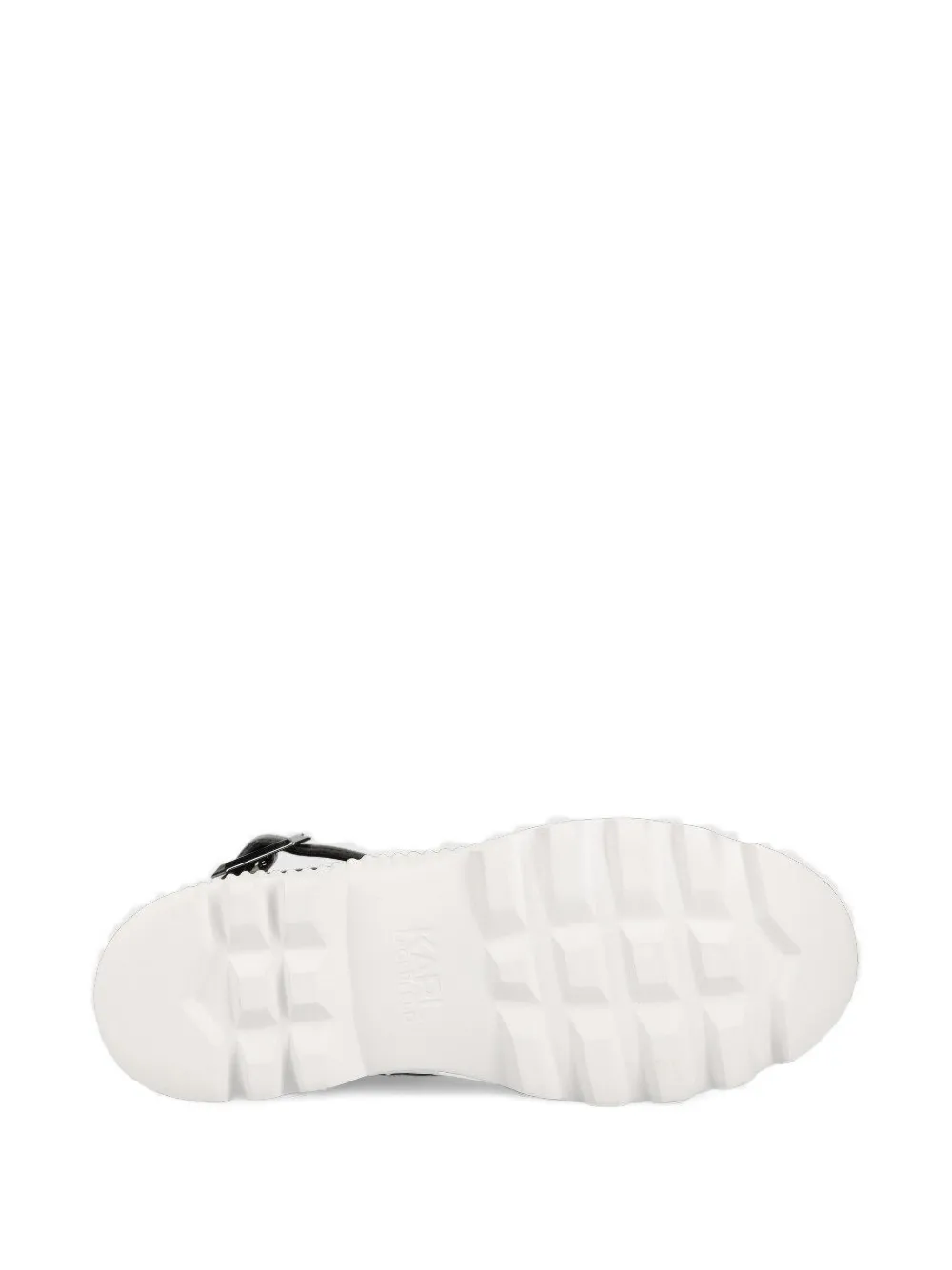 Karl Lagerfeld logo-print combat boots Black