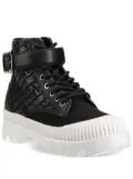 Karl Lagerfeld logo-print combat boots - Black