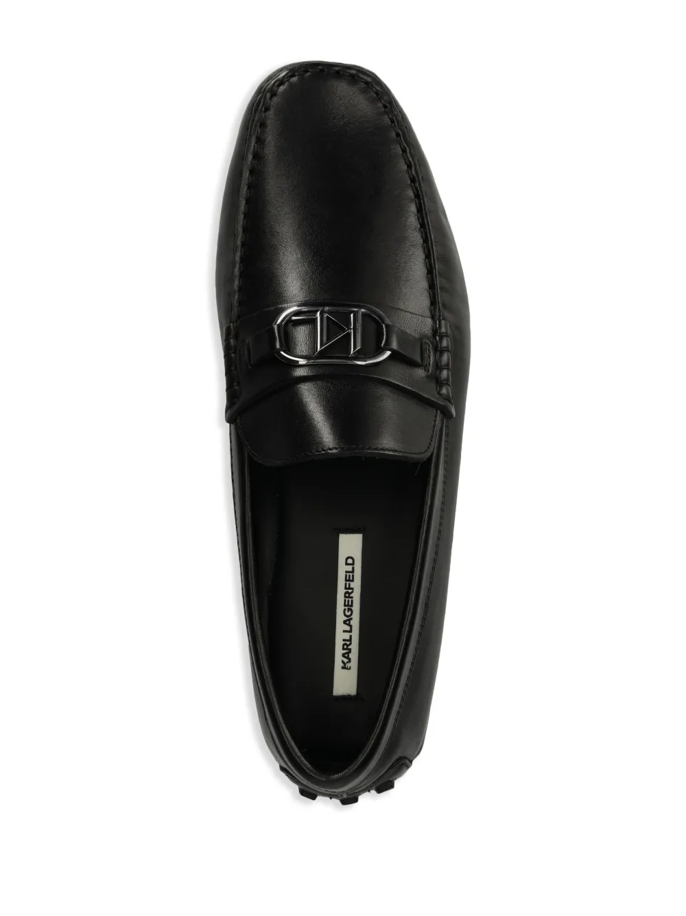 Karl Lagerfeld logo-plaque loafers Black