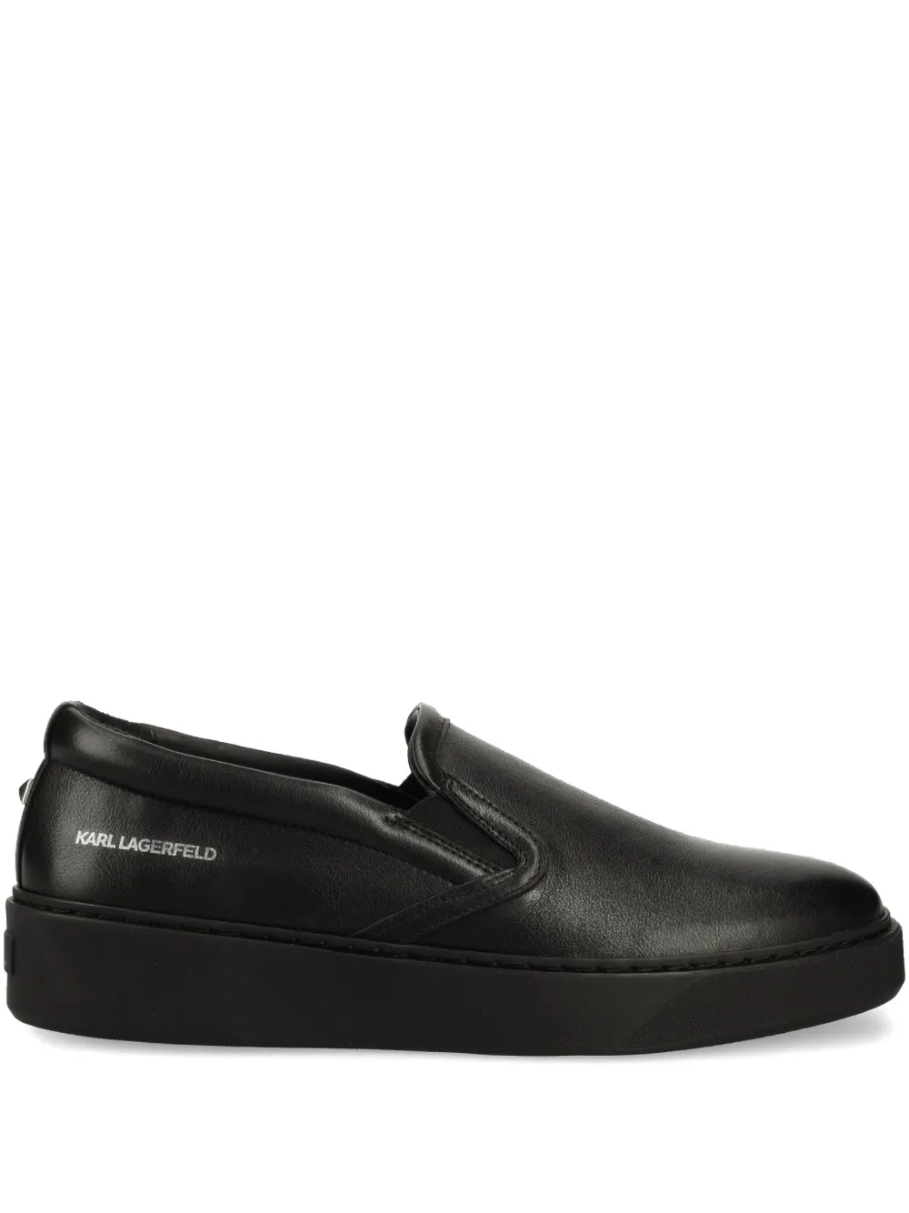 Karl Lagerfeld leather trainers Black