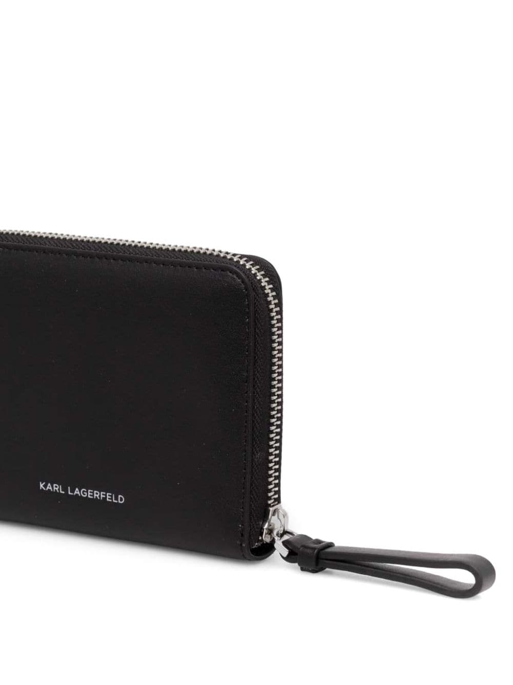 Shop Karl Lagerfeld Logo-lettering Wallet In Black