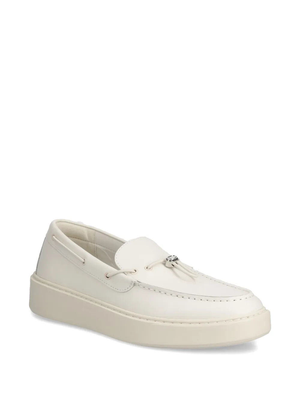 Karl Lagerfeld leather boat shoes - Wit