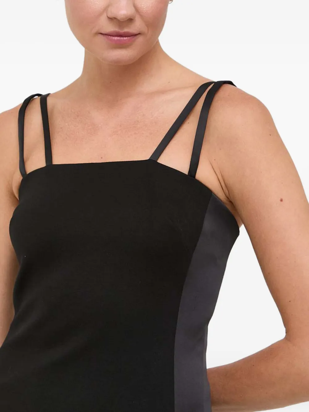 Karl Lagerfeld Jurk met bandje en vlak Zwart