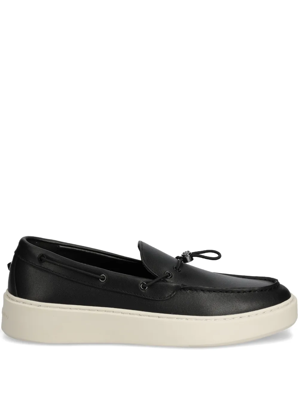 Karl Lagerfeld leather loafers Black