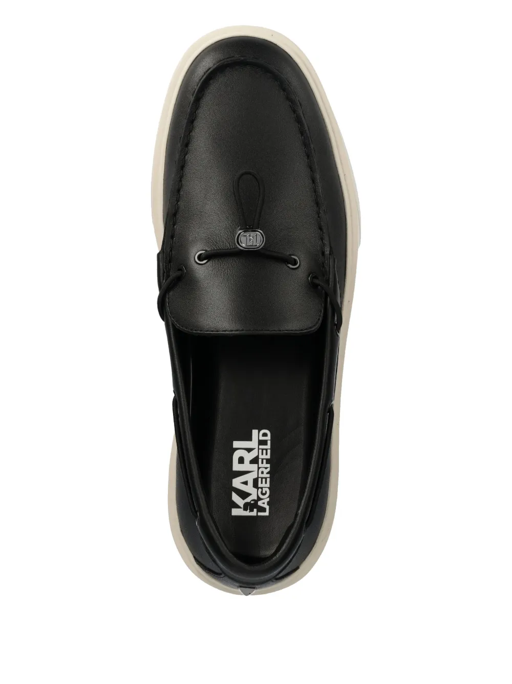 Karl Lagerfeld leather loafers Black