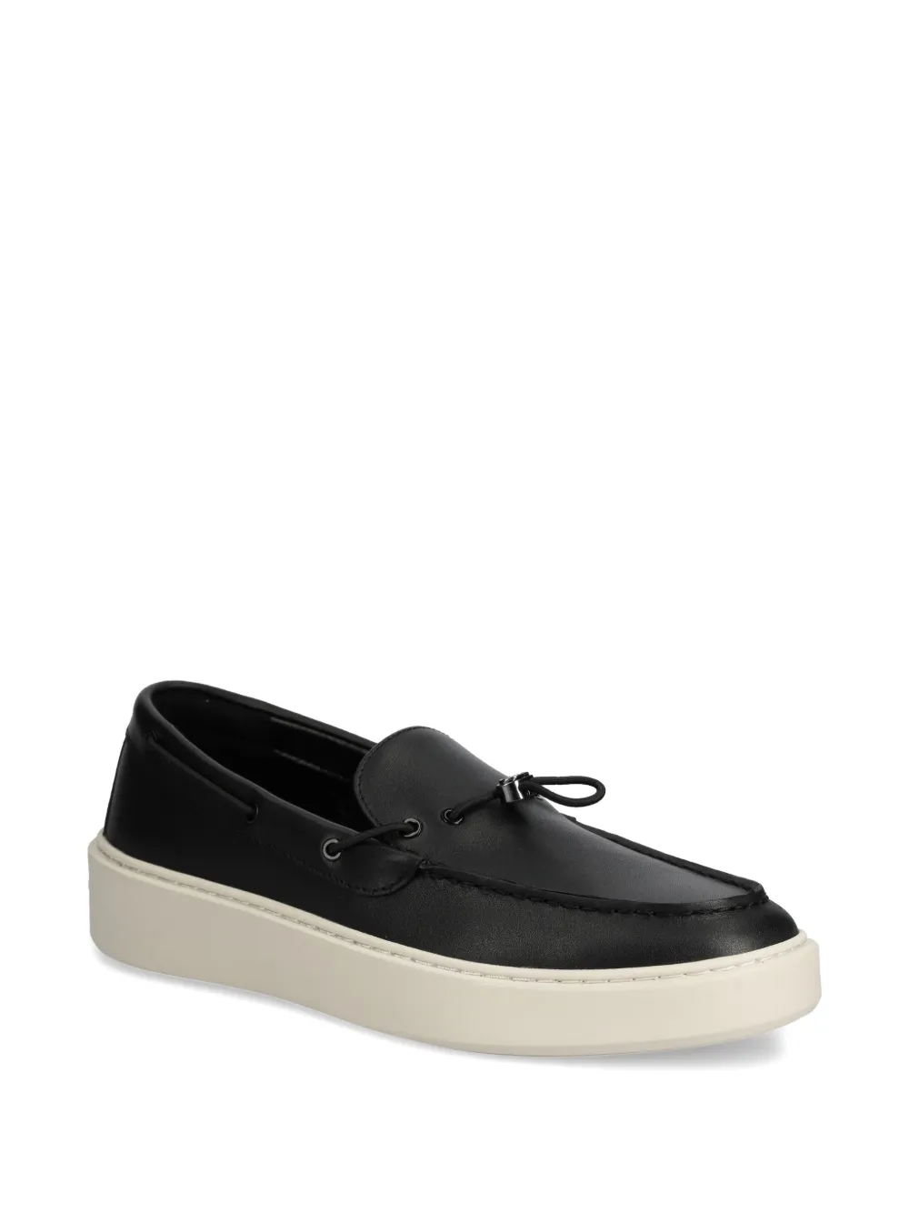 Karl Lagerfeld leather loafers - Zwart