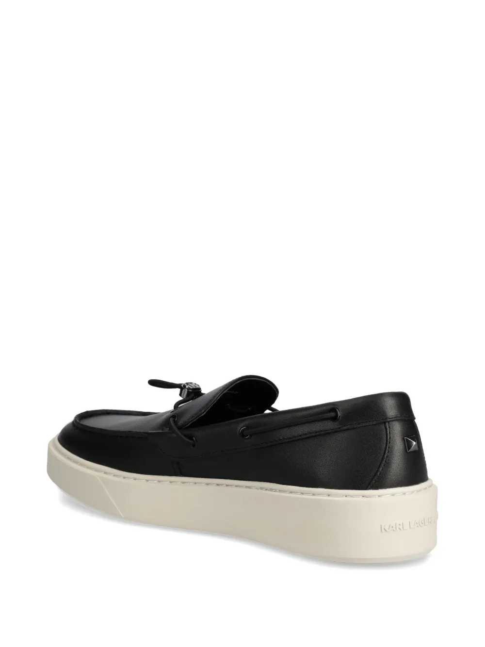 Karl Lagerfeld leather loafers Black