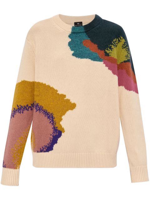 PS Paul Smith intarsia-knit cotton-blend jumper