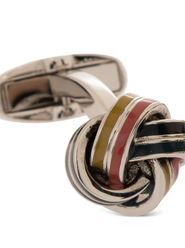 Paul Smith Striped Knot Cufflinks | Silver | FARFETCH