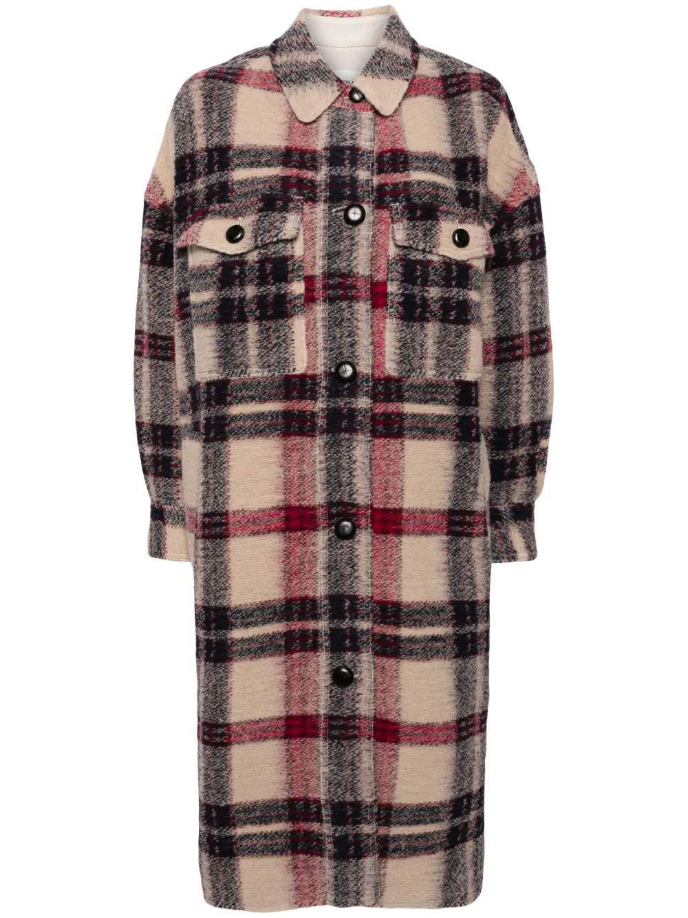 ISABEL MARANT Geruite dekenjas Bruin
