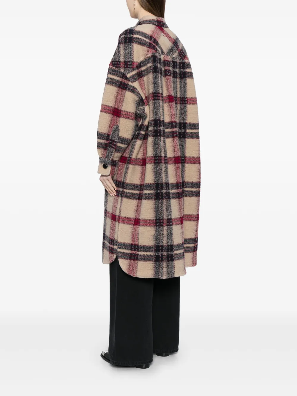 ISABEL MARANT Geruite dekenjas Bruin