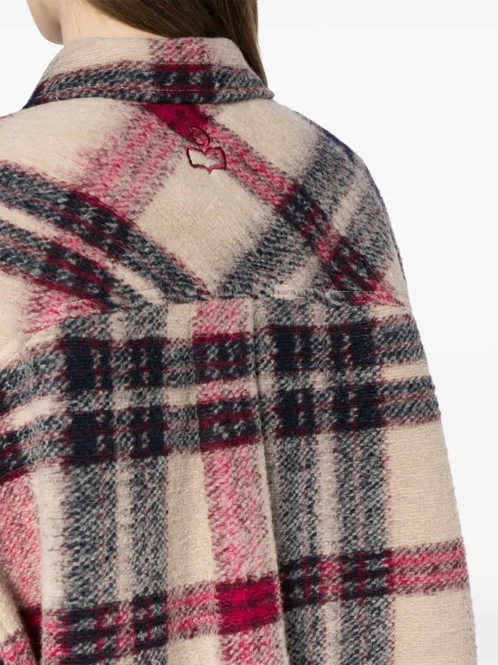ISABEL MARANT Geruite dekenjas Bruin