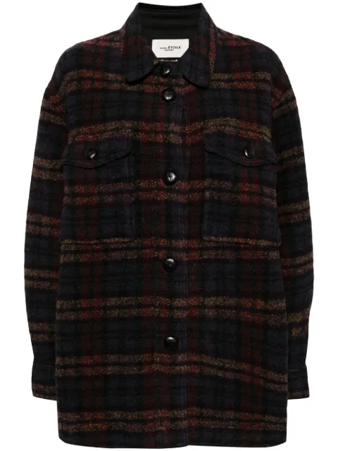 ISABEL MARANT معطف بطانية بطبعة كاروهات