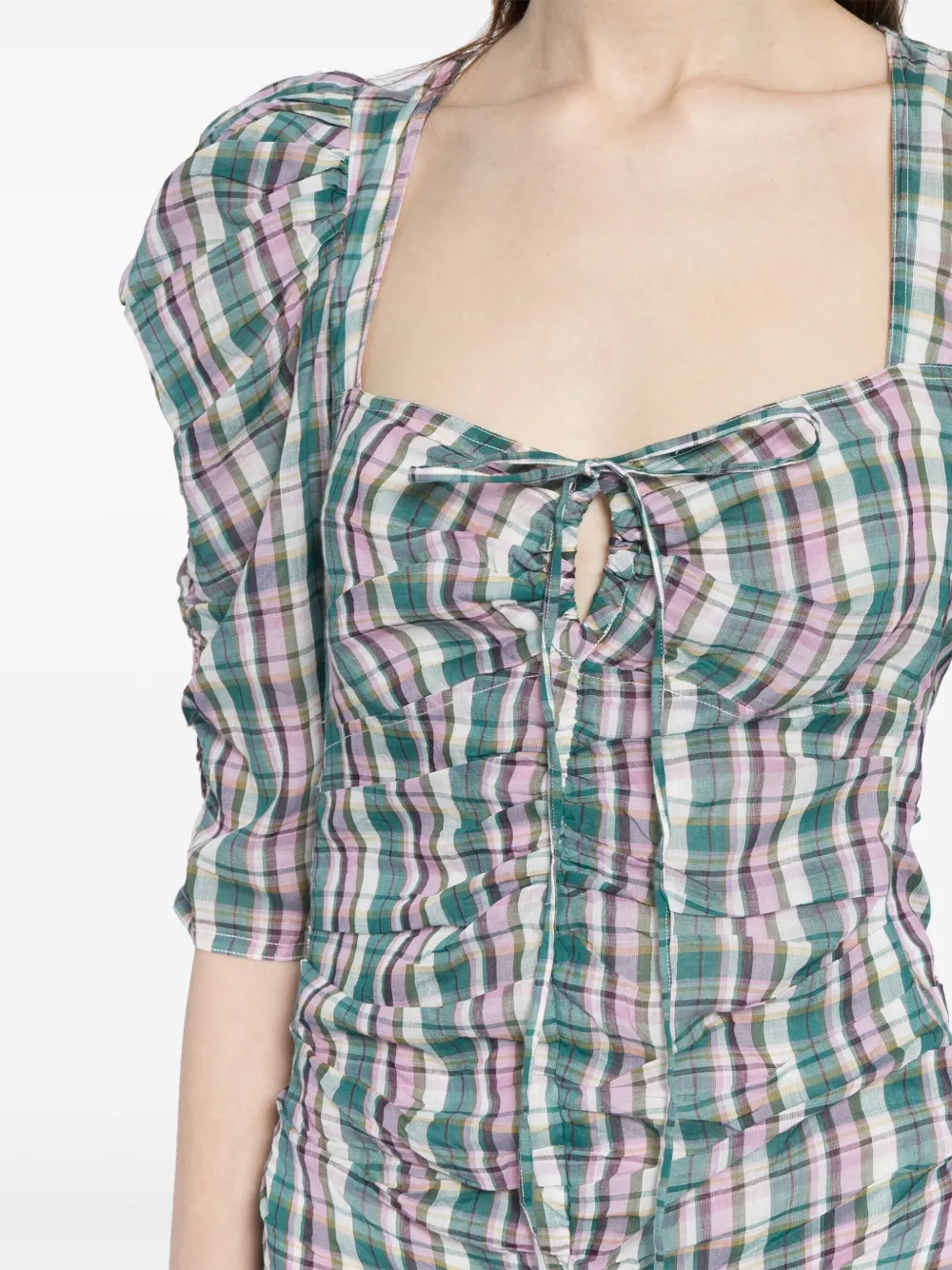 Galdino Check-Print Mini Dress