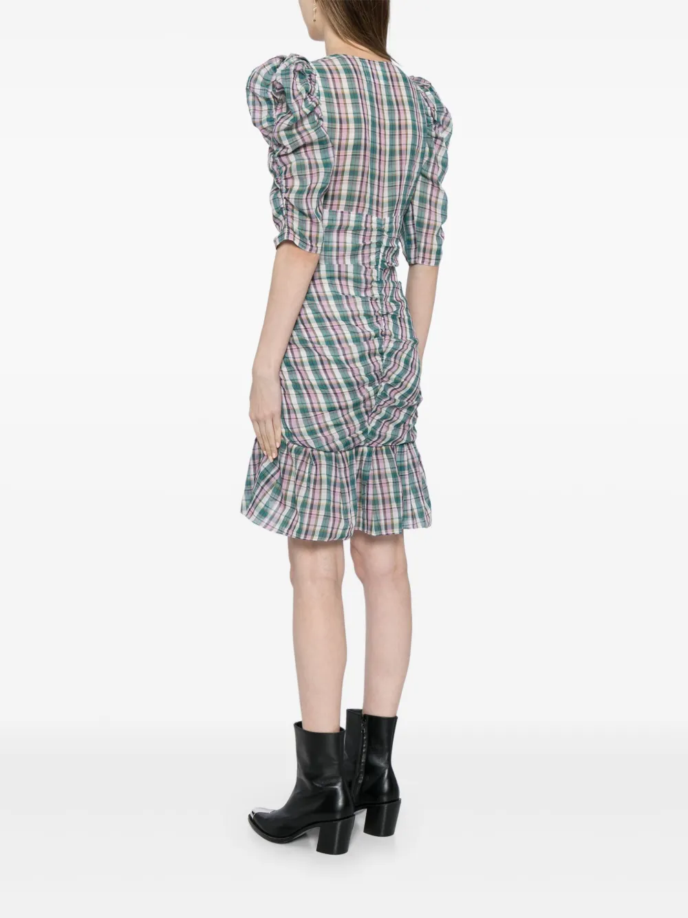 Galdino Check-Print Mini Dress