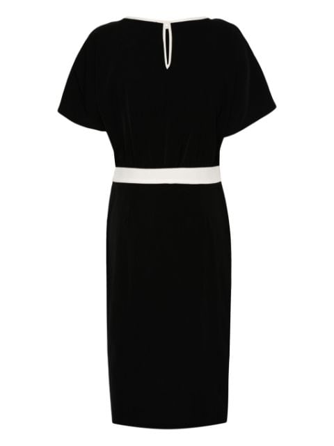 contrasting-trim midi dress