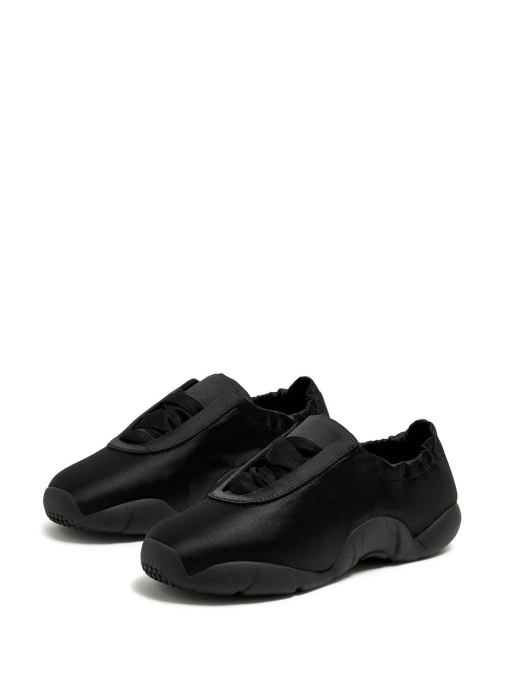 Shop Jw Pei Flavia Ballerina Satin Sneakers In Schwarz