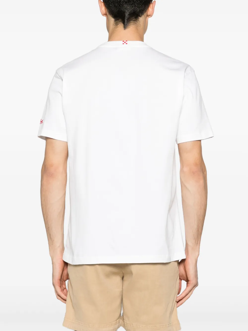 Shop Mc2 Saint Barth Capri Holiday Cotton T-shirt In White