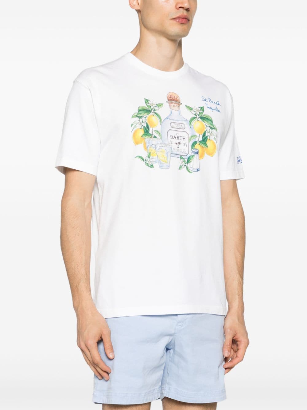 MC2 Saint Barth Katoenen T-shirt met print Wit