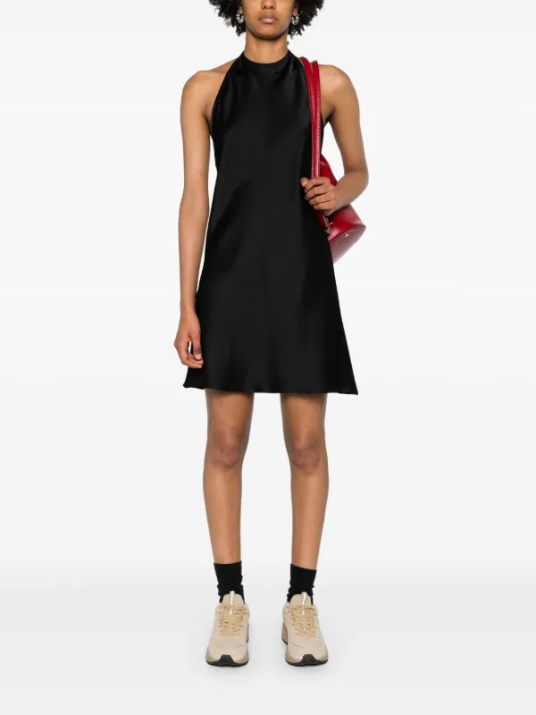 Miu Miu A-line Mini Dress | Black | FARFETCH Miu Miu A-line Mini Dress | Black | FARFETCH
