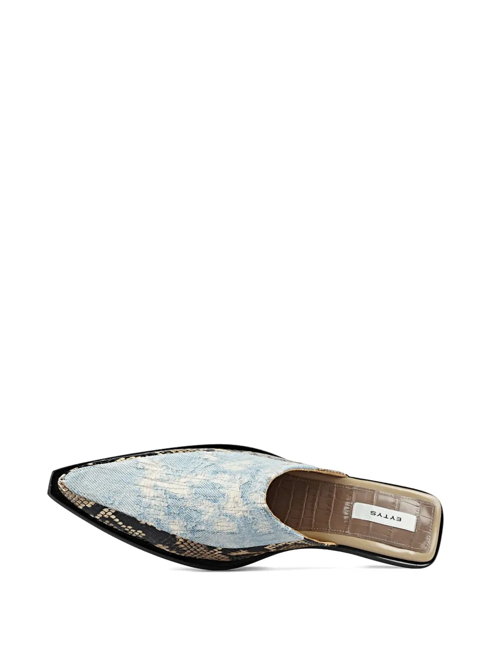 EYTYS snake-print leather mules Blue
