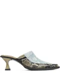 EYTYS snake-print leather mules - Blue