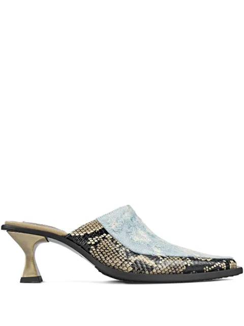 EYTYS snake-print leather mules