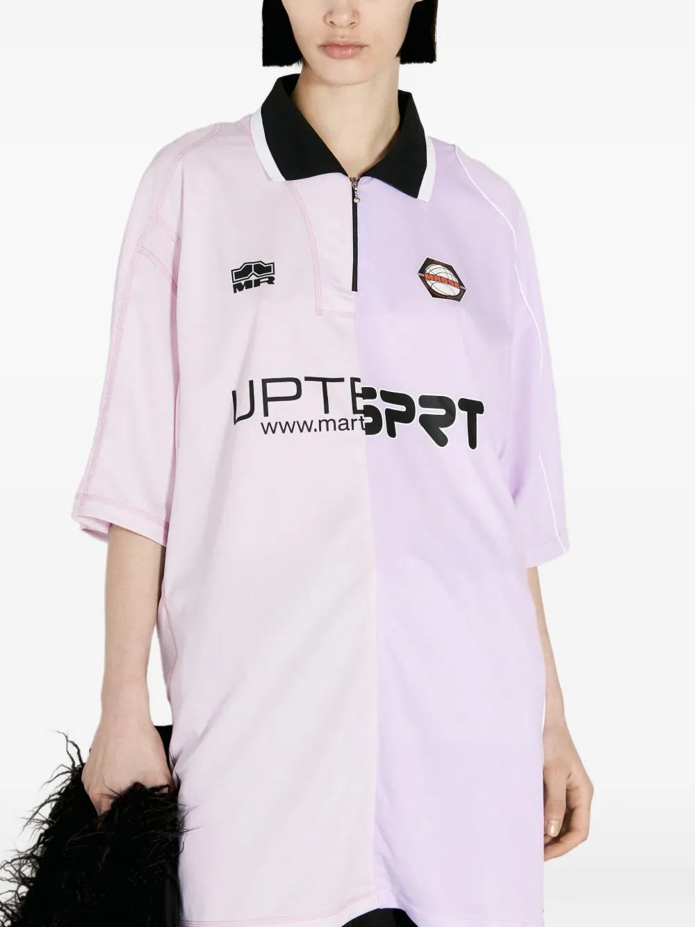 Martine Rose Half And Half football jersey - Viola