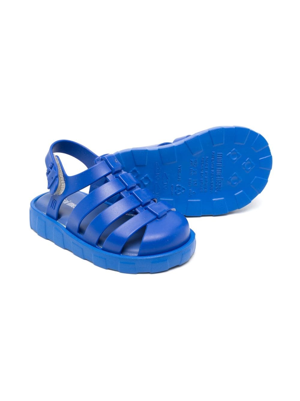 Mini Melissa Megan sandalen met amandelprint - Blauw