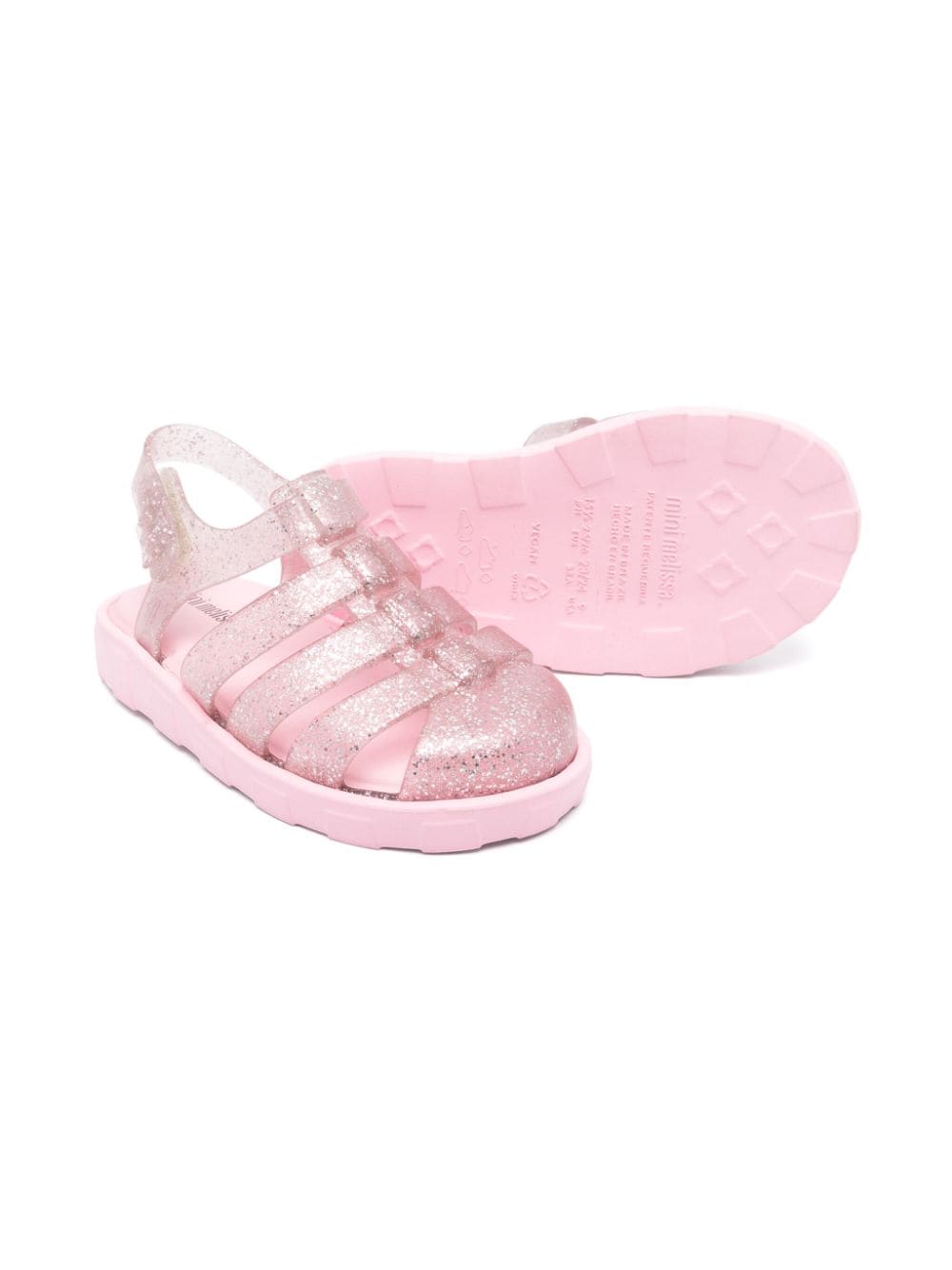 Mini Melissa Megan glittered sandals - Roze