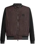 ETRO paisley-print panelled bomber jacket - Brown