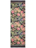 ETRO frayed graphic-print scarf - Black