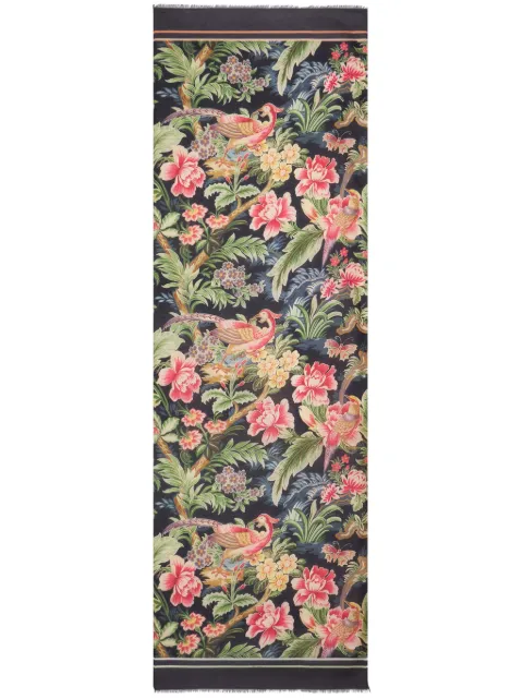 ETRO frayed graphic-print scarf