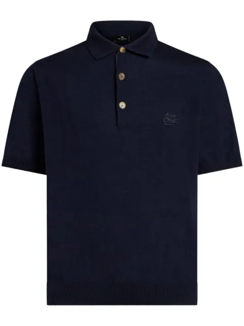 ETRO Gestricktes Poloshirt mit Logo-Stickerei