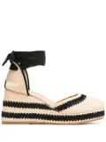 Castañer 85mm raffia wedge espadrilles - Neutrals