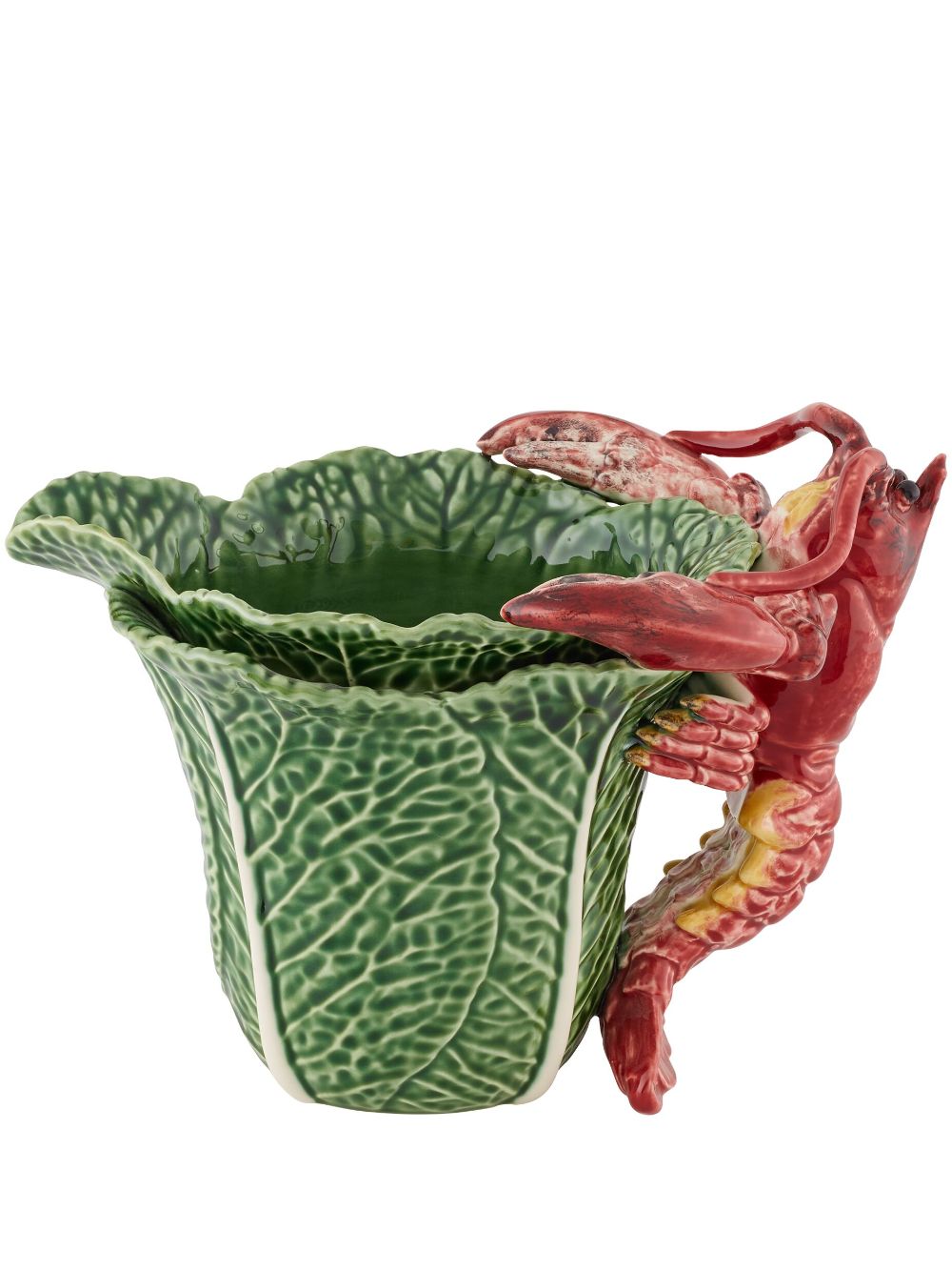 Bordallo Pinheiro Cabbage Lobster Pitcher In Green