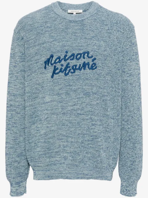 Maison Kitsuné Handwriting logo-embroidered jumper