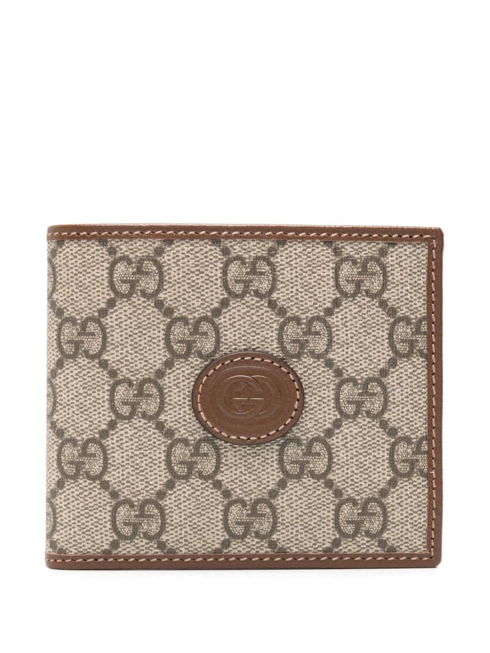 Shop Gucci Gg Supreme-canvas Bi-fold Wallet In Neutrals