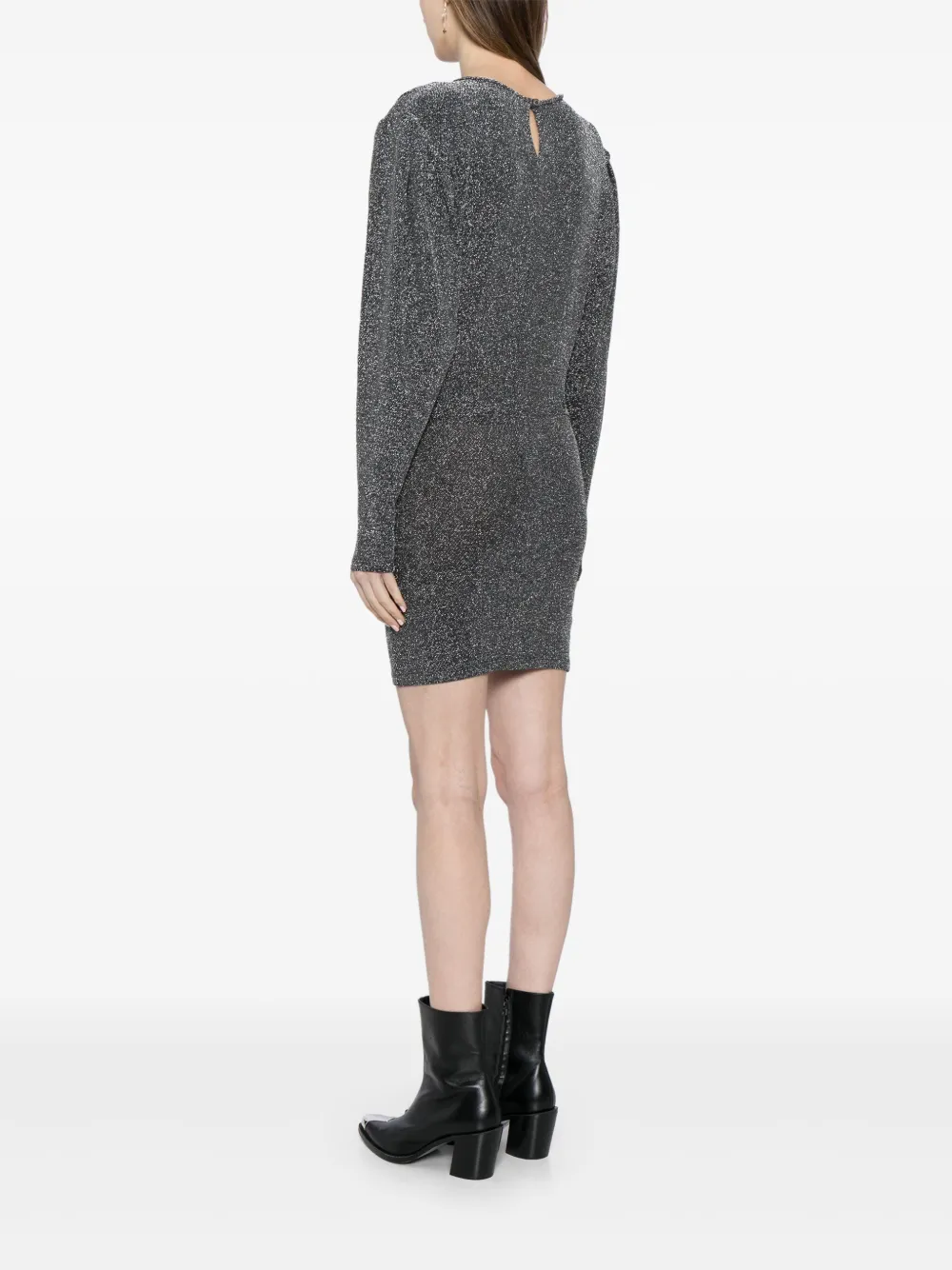 ISABEL MARANT Benedicte geplooide mini-jurk Zilver