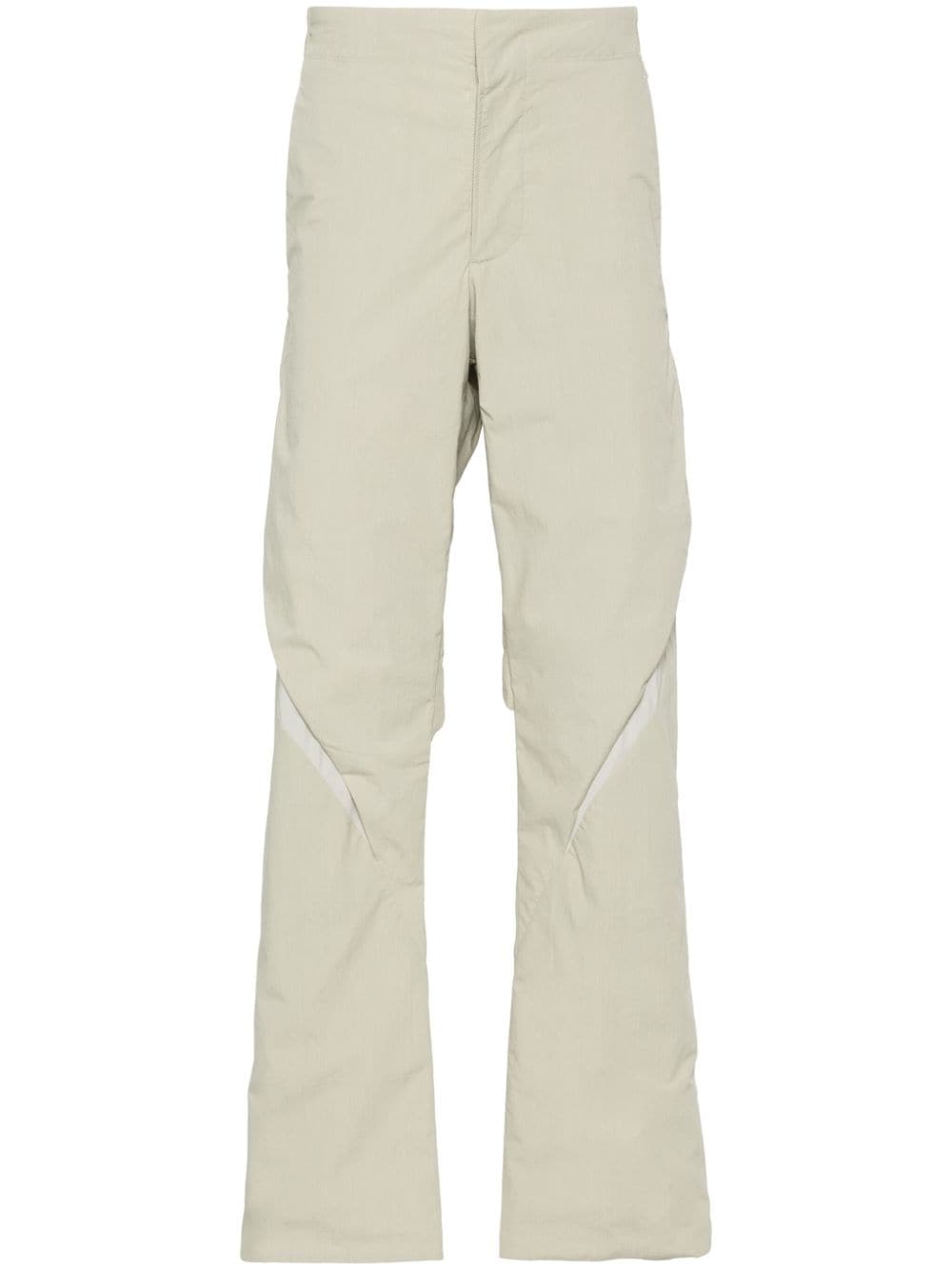 Post Archive Faction Cut-out Detail Straight-leg Trousers In Neutral