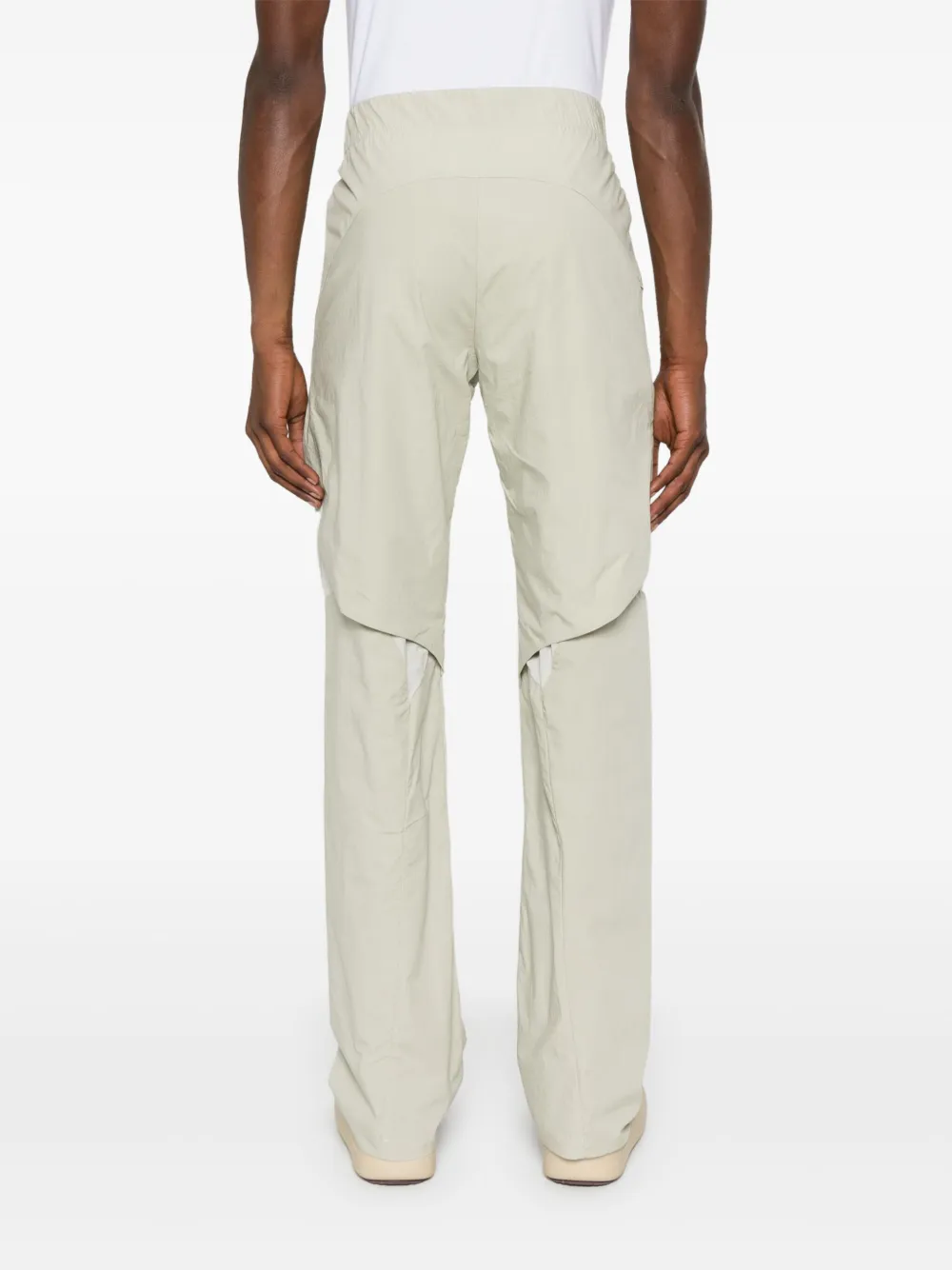 POST ARCHIVE FACTION CUT-OUT DETAIL STRAIGHT-LEG TROUSERS