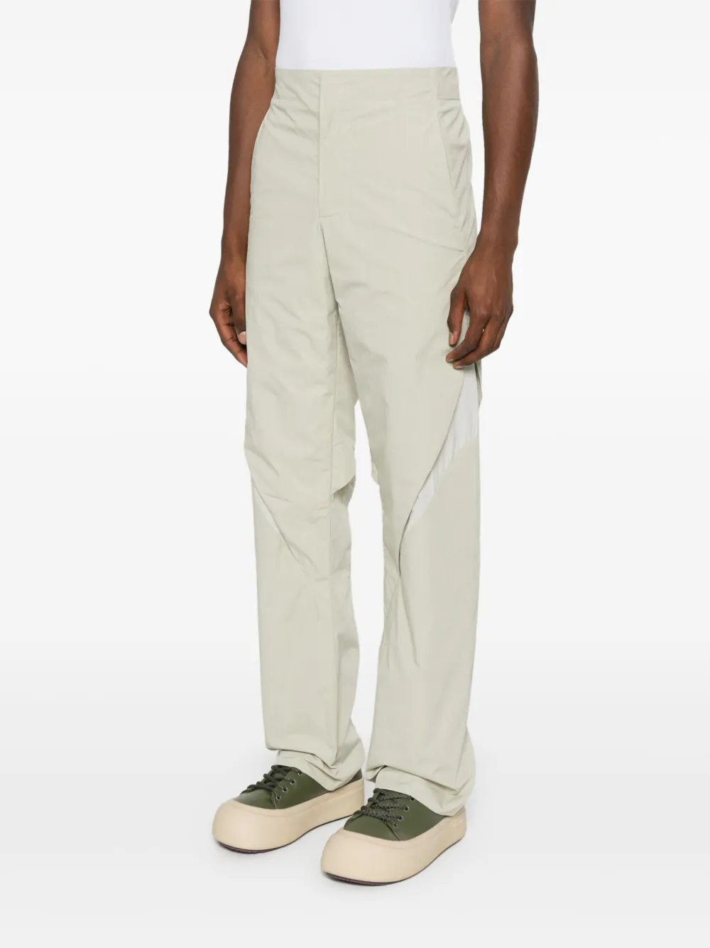 POST ARCHIVE FACTION CUT-OUT DETAIL STRAIGHT-LEG TROUSERS