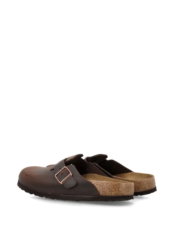 Birkenstock Boston Leather Sandals Brown FARFETCH IN