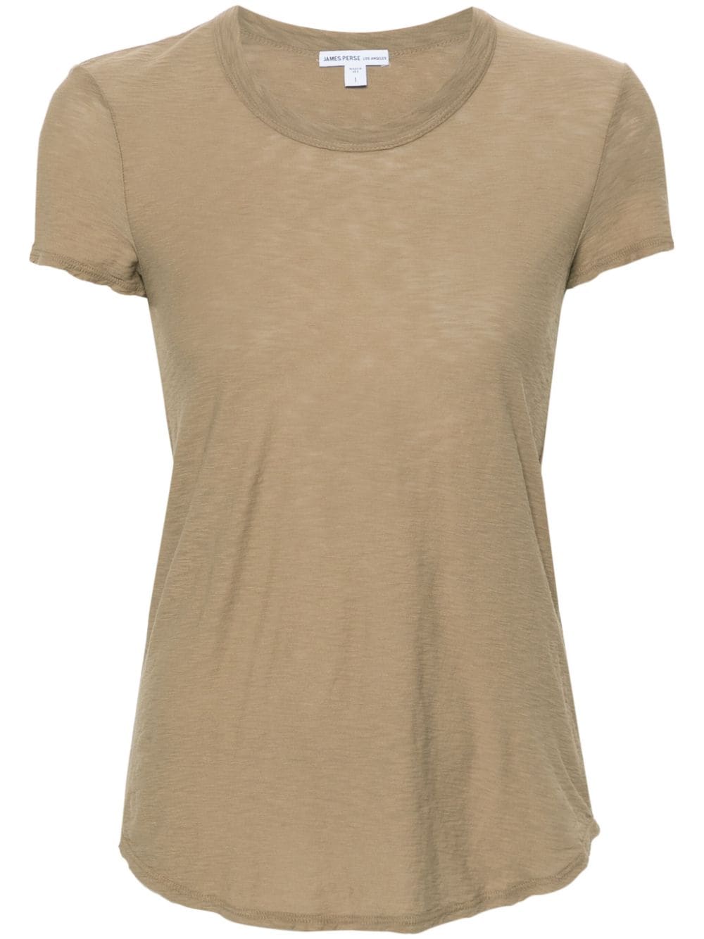 James Perse Short-sleeve Cotton T-shirt In Brown