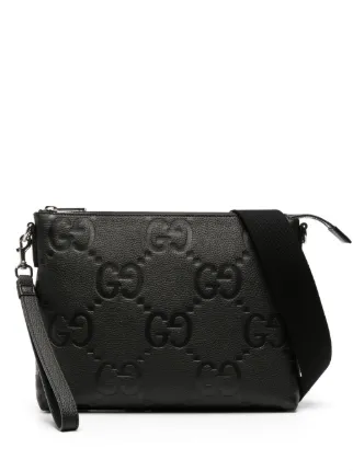 GUCCI ジャンボGG メッセンジャーバッグ Gucci ジャンボ GG メッセンジャーバッグ M | ブラック | FARFETCH JP