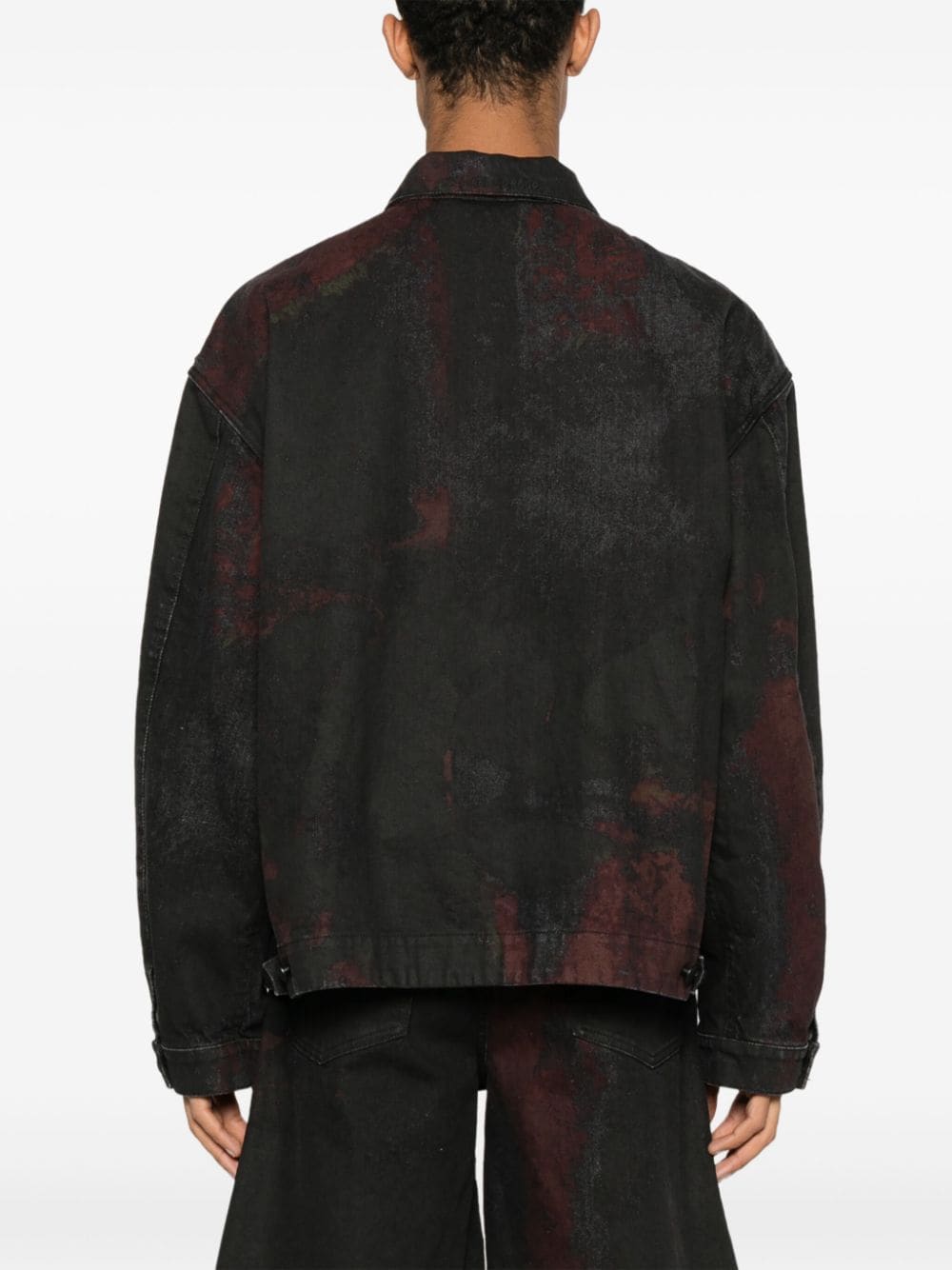 Shop 44 Label Group Corrosive Denim Jacket In Black