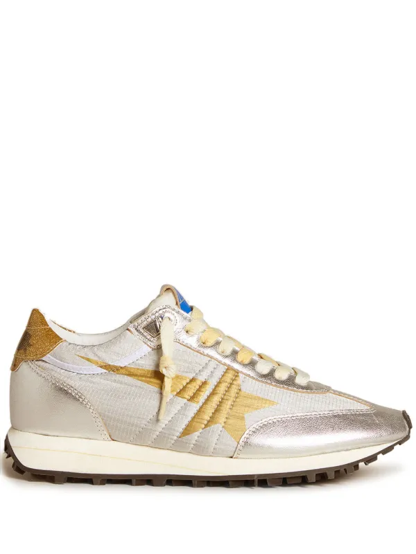 Golden Goose Star Printed Glitter Trainers Silver FARFETCH CA