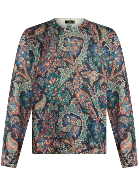 ETRO floral intarsia-knit jumper
