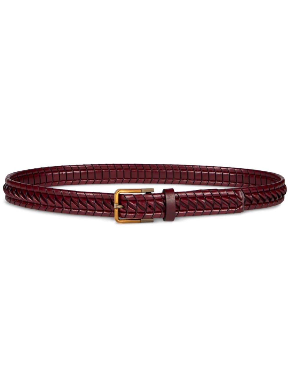 Etro Woven Leather Belt In Brown