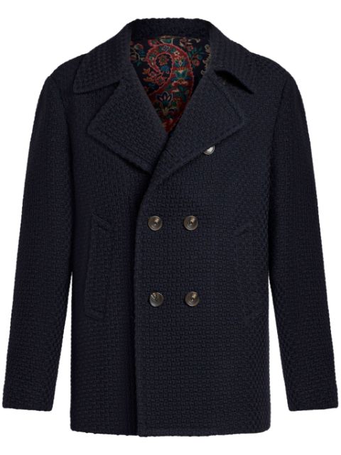 ETRO double-breasted wool peacoat